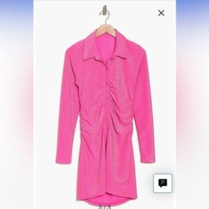 Good American Sparkle Long Sleeved Dress/Cover Up